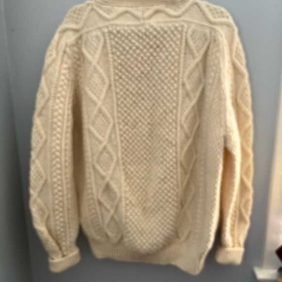 Cream Chunky Knit Cardigan Sweater - Picture 2 of 16